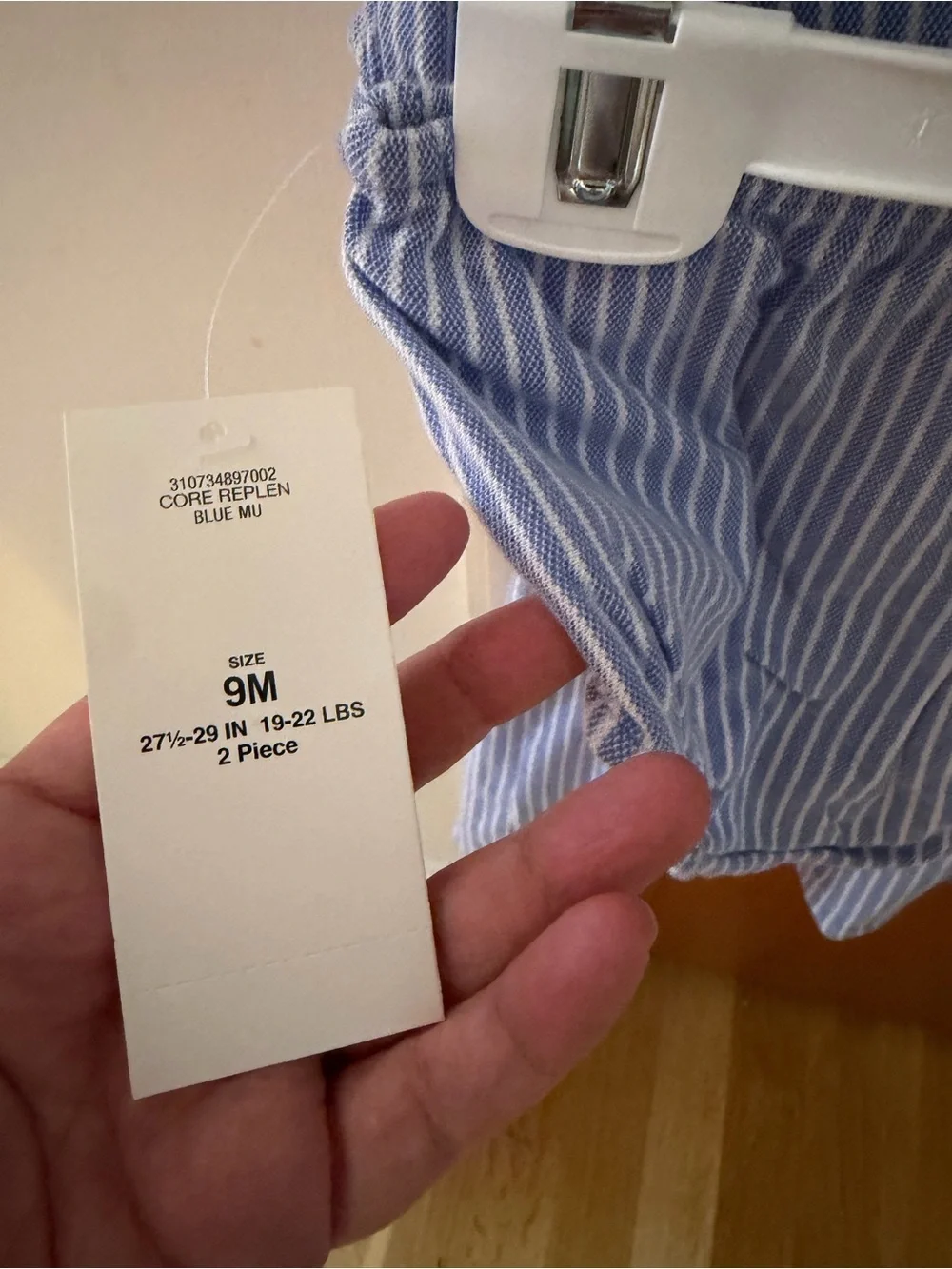 Ralph Lauren Blue and White Striped Baby Outfit